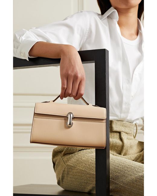 SAVETTE Natural Symmetry Pochette Leather Tote