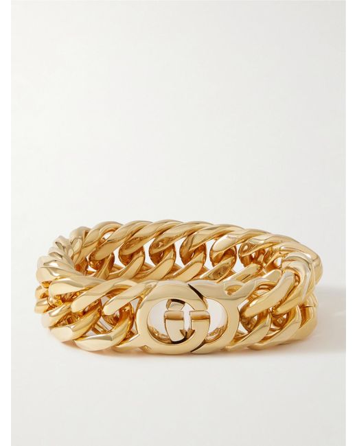 Gucci Metallic Interlocking-Tone Bracelet