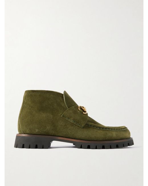 Bottines En Daim À Mors De Cheval Sylke Gucci en coloris Green
