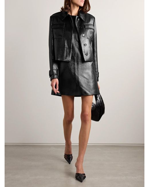 Veronica de Piante Black Frankie Jacke Aus Twill Aus Einer Wollmischung