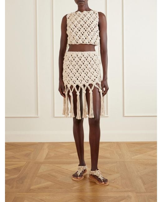 Balmain Natural Runway Bead-Embellished Suede Sandals