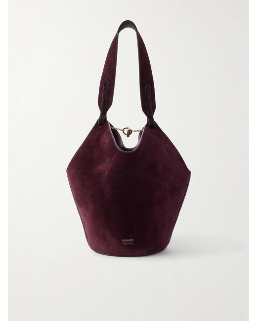 Khaite Purple Lotus Calf Hair Mini Bag