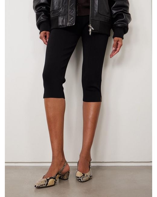 Aeyde Natural Celeste Slingback-Pumps Aus Leder Mit Schlangeneffekt