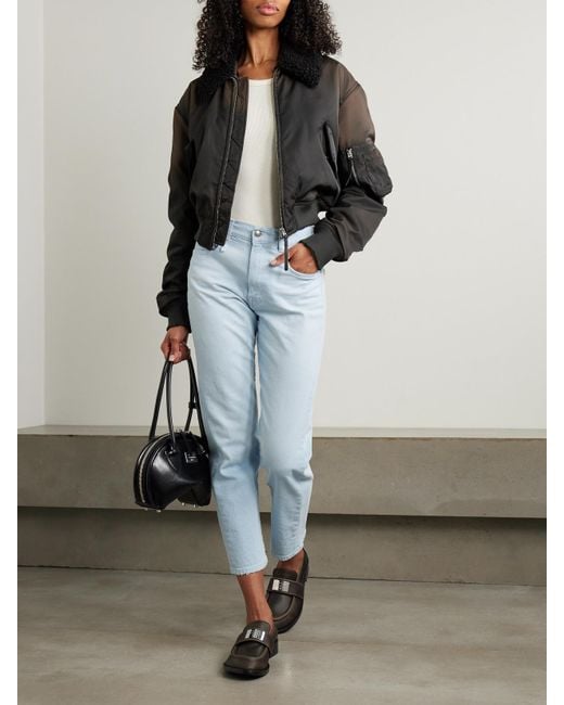 R13 Blue Romeo Cropped High-Rise Slim-Leg Jeans