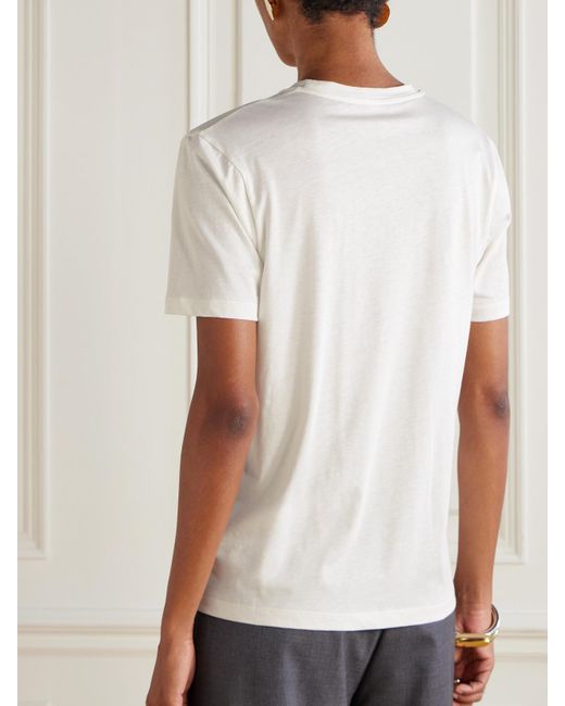 Joseph Natural Cotton And Silk-Blend Jersey T-Shirt