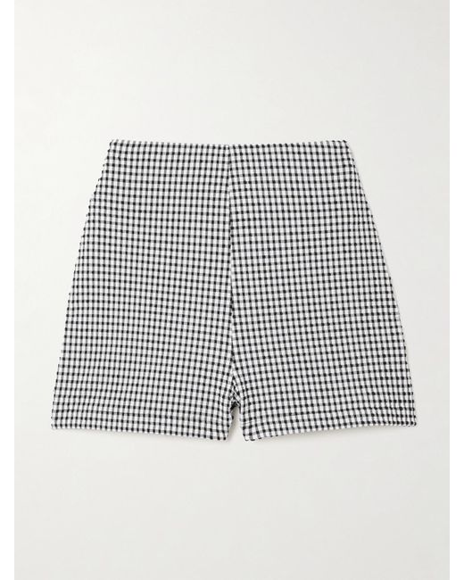Rohe White Shorts Aus Seersucker Mit Gingham-Karomuster