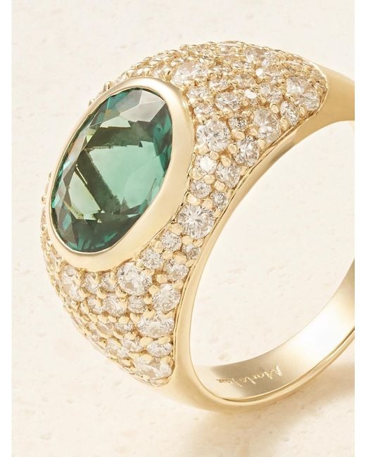 Marlo Laz Blue La Salina 14-Karat, Indicolite And Diamond Ring