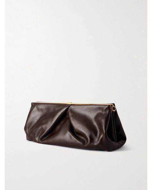 Dries Van Noten Brown Clutch Aus Leder
