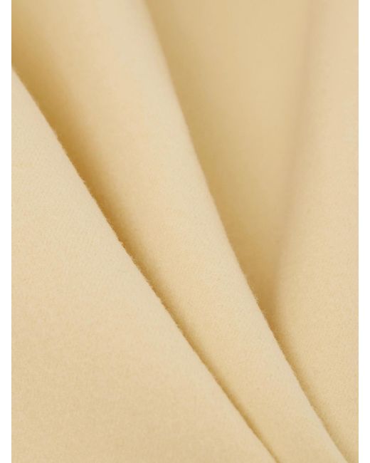 Sacai White Asymmetric Paneled Wool-Crepe And Chiffon Midi Dress