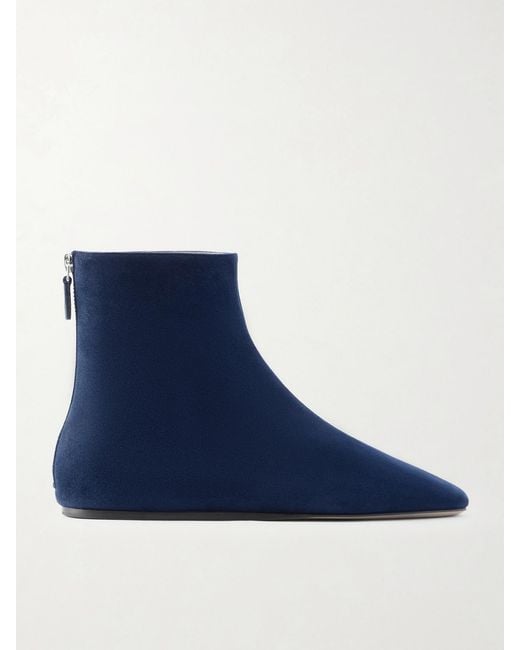 Le Monde Beryl Blue Luna Suede Ankle Boots
