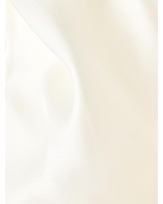 Khaite White Ima Midikleid Aus Seidengazar Mit Raffungen