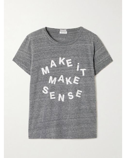 Mother Gray The Boxy Goodie Goodie Printed Jersey T-Shirt