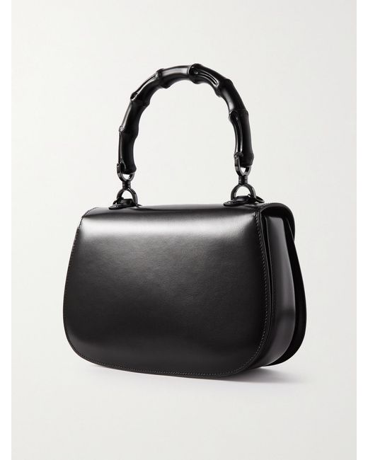 Gucci Black Bamboo 1947 Small Leather Tote