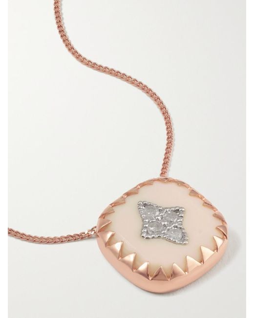 Pascale Monvoisin Natural Pierrot N°2 9-Karat Rose And, Bakelite And Diamond Necklace