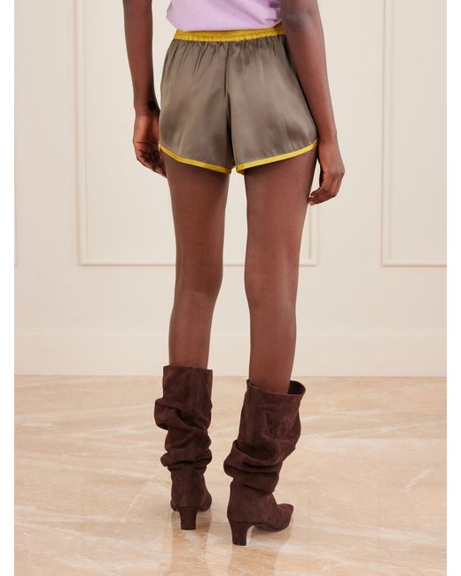Staud Natural Aero Satin Shorts