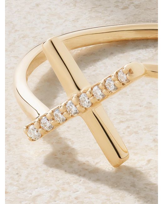 Melissa Joy Manning Natural X Marks The Spot 14-Karat Recycled Diamond Ring