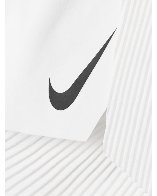 Nike White Aeroswift Printed Plissé Dri-Fit Adv Shorts