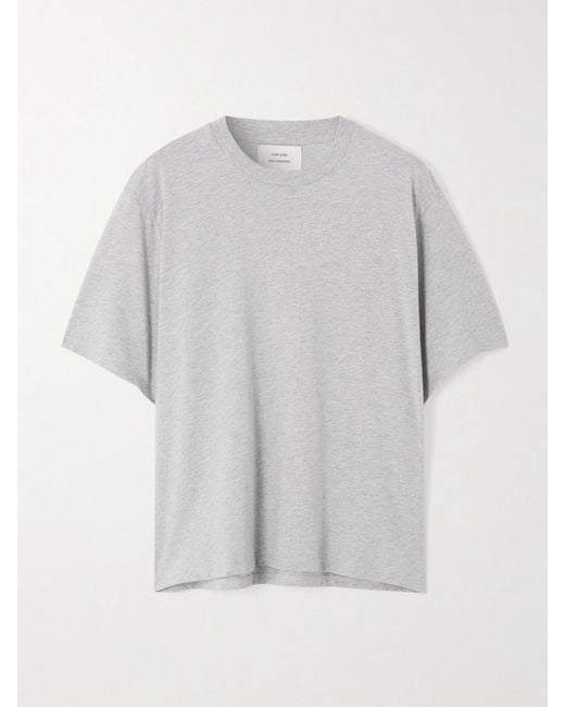 Loulou de Saison Gray Telanto Organic Supima Cotton-Jersey T-Shirt