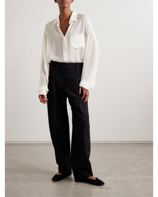The Row Natural Nesson Chiffon Shirt