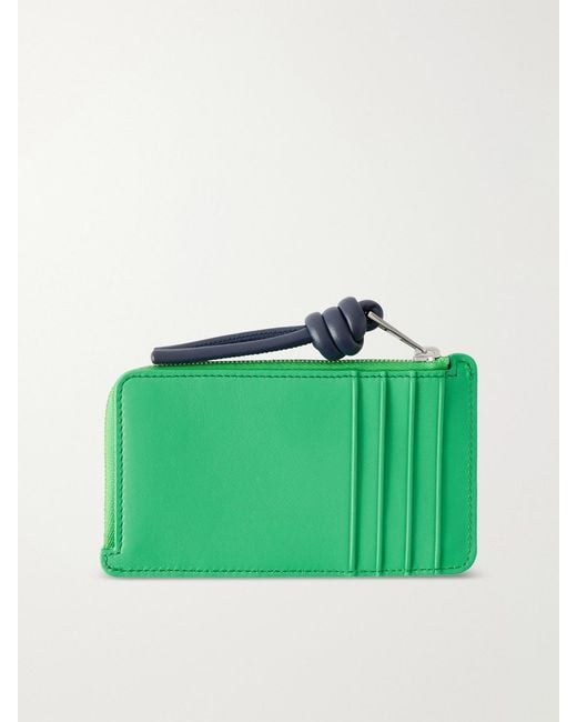 Loewe Green Knot Leather Cardholder