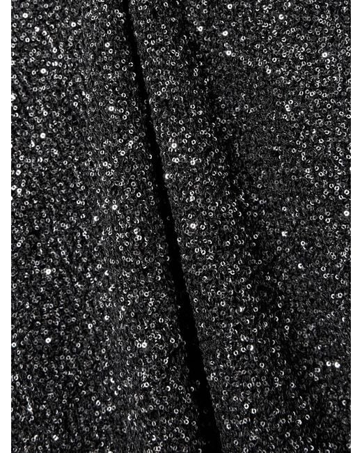 Stella McCartney Gray Off-The-Shoulder Sequined Recycled Knitted Gown
