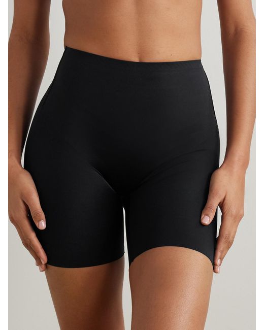 Spanx Black Shape Suit Your Fancy Oberschenkellange Shorts Mit Rückenausschnitt