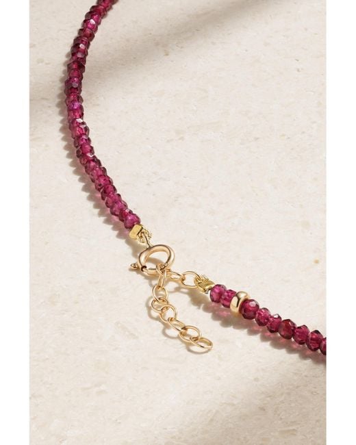 JIA JIA Natural Net Sustain Birthstone 14-Karat Beaded Necklace