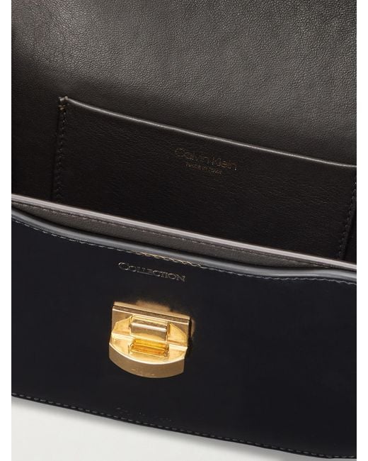 Calvin Klein Black Tilla Small Leather Shoulder Bag