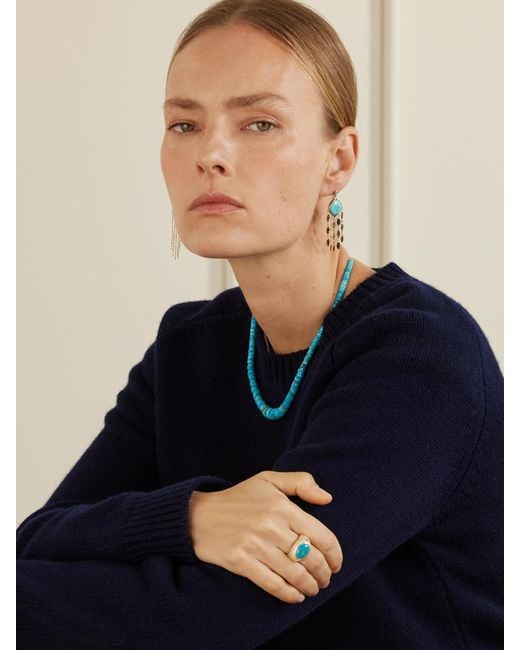 Jacquie Aiche Blue 14-Karat, And Diamond Ring