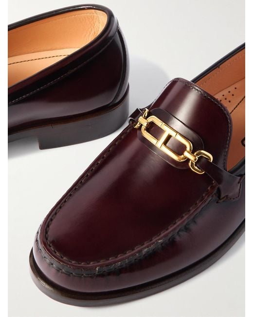 Tom Ford Brown Loafers Aus Leder Mit Verzierung