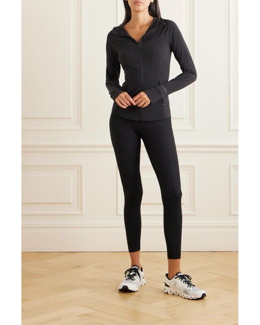 lululemon athletica Black Mist Over Kapuzenjacke Aus Stretch-Material Mit Recycelten Fasern