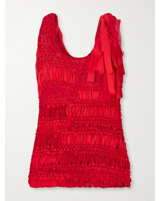 Heirlome Red Juanita Silk Tank