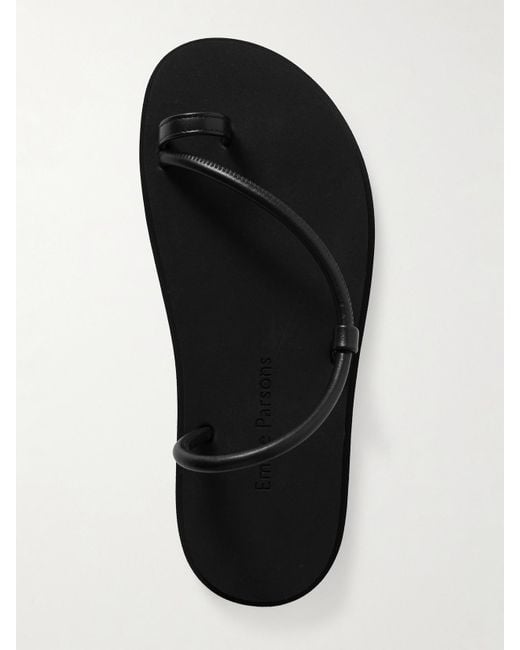Emme Parsons Black Bari Pool Leather Sandals