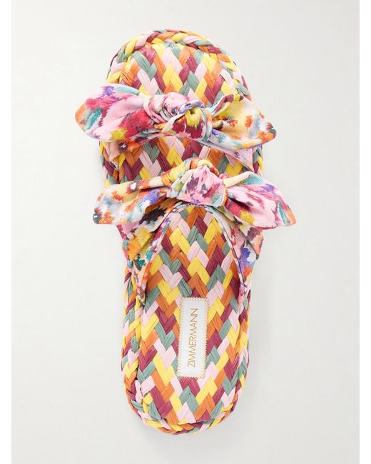 Zimmermann Multicolor Carousel Woven Slides