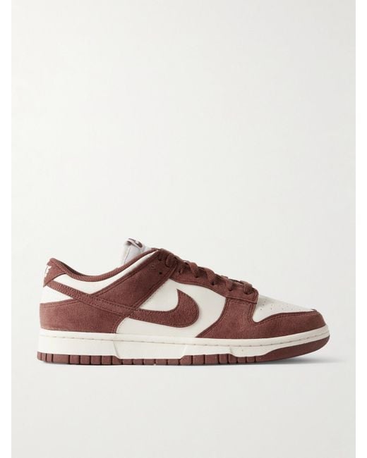 Nike Brown Dunk Low Sneakers Aus Leder Und Veloursleder
