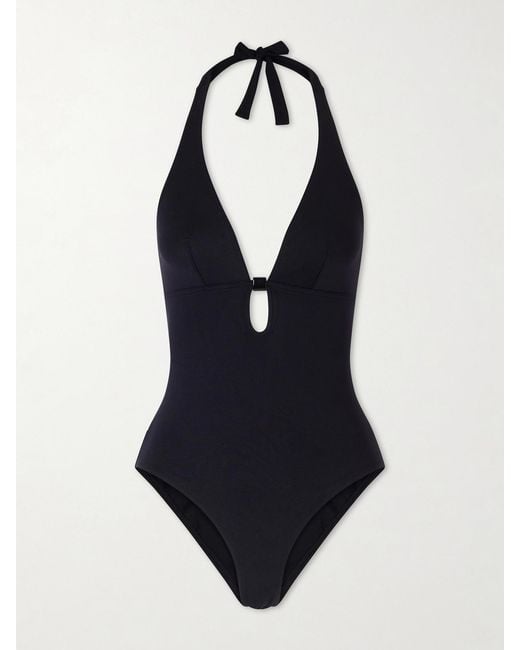 Eres Blue Harmony Embellished Cutout Swimsuit