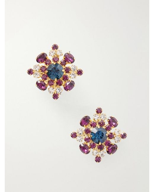 Jennifer Behr Metallic Perola-Plated Crystal Earrings
