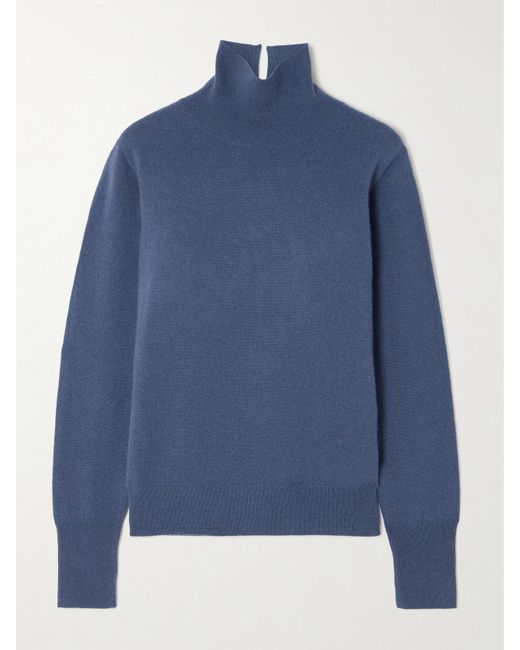 Joseph Blue Cashair Cashmere Turtleneck Sweater