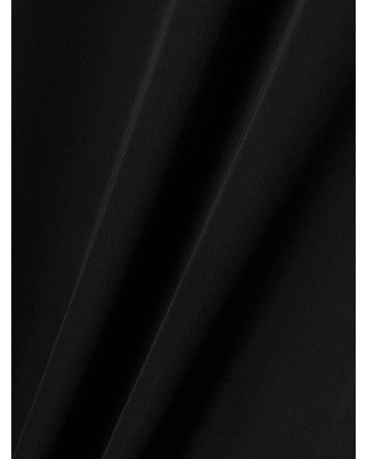 Alaïa Black Cut-Out Embellished Leather-Trimmed Crepe Midi Dress