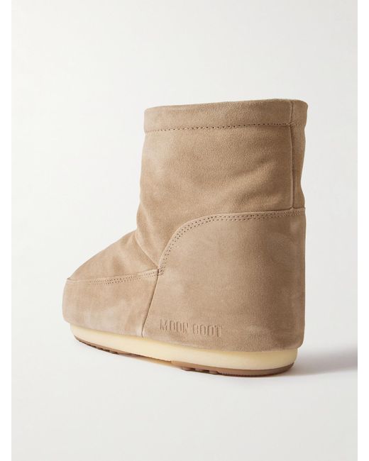 Moon Boot Natural Icon Low Schneestiefel Aus Veloursleder