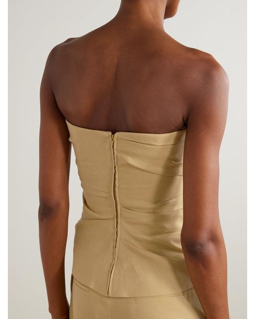 TOVE Natural Izel Linen Bandeau Top
