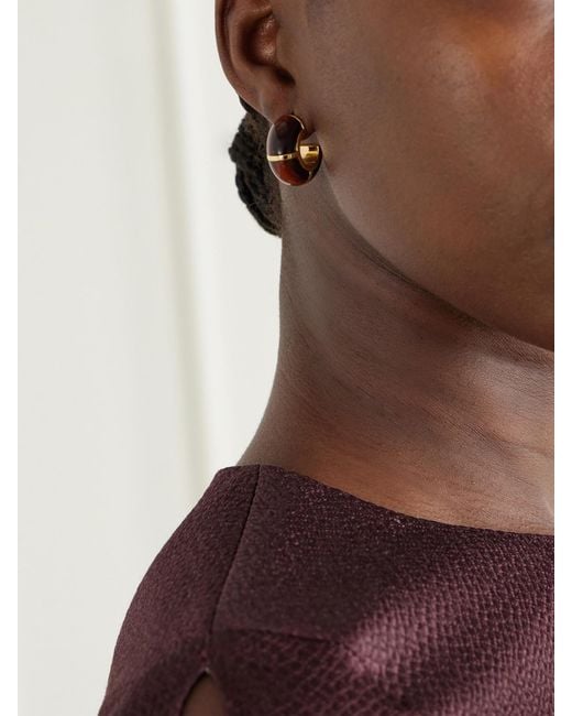 Lizzie Fortunato Natural Zellige-Tone Tiger's Eye Earrings