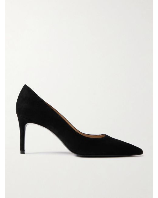 Stuart Weitzman Black Stuart Power Suede Pumps