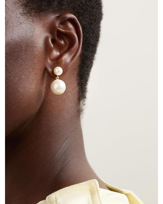 Sophie Bille Brahe Natural Venus Moon 14-Karat Recycled Pearl Earrings
