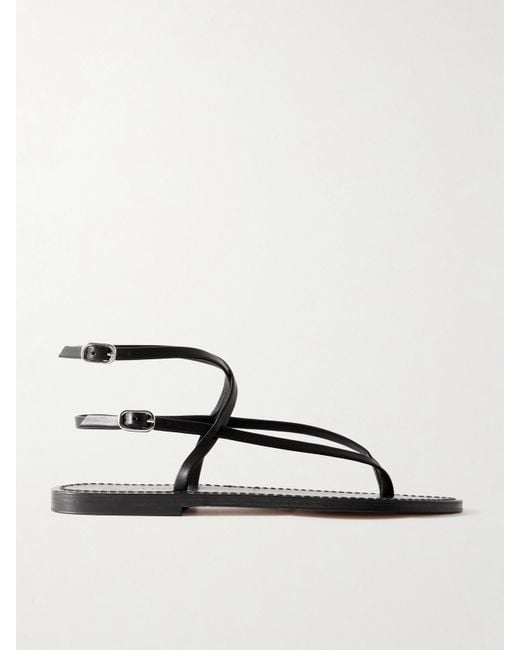 K. Jacques Black Abako Leather Sandals