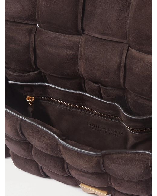 Bottega Veneta Brown Padded Cassette Intrecciato Suede Cross-body Bag