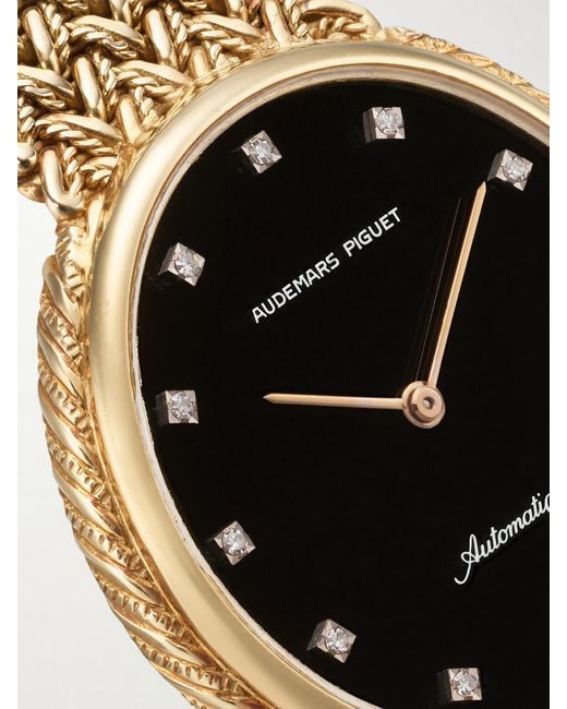 Stephanie Windsor Metallic Audemars Piguet Pre-Owned 1980S Automatic 34Mm 18-Karat Diamond Watch, Ref. No. 11759