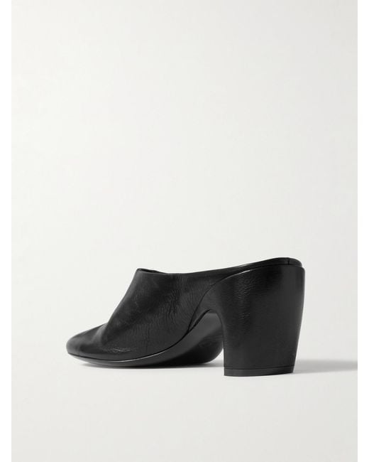 Dries Van Noten Black Leather Mules