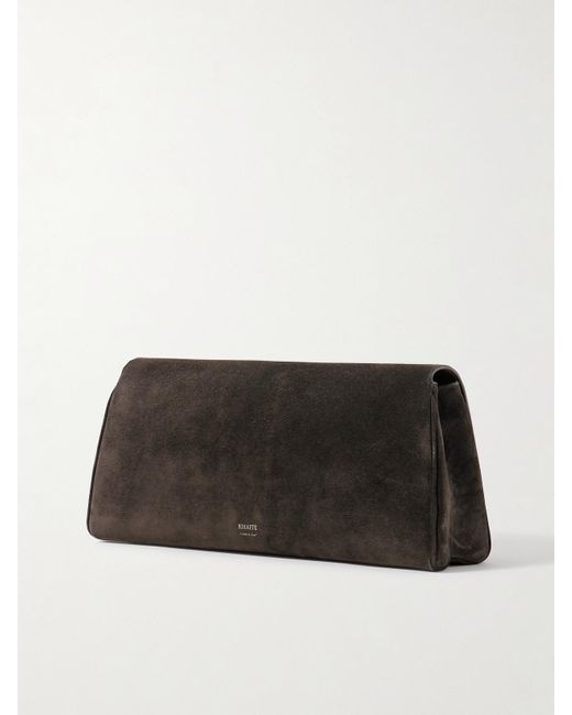 Khaite Black Audrey Clutch Aus Veloursleder