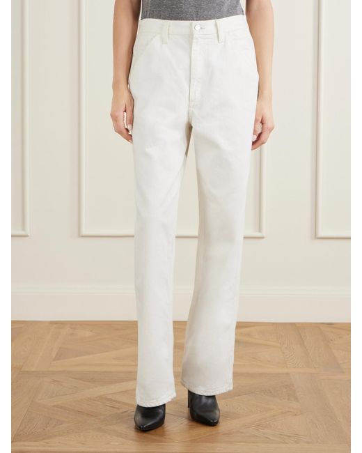Nili Lotan White Arnaud Carpenter Straight-Leg Jeans